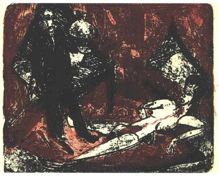 Ernst Ludwig Kirchner The murderer France oil painting art
